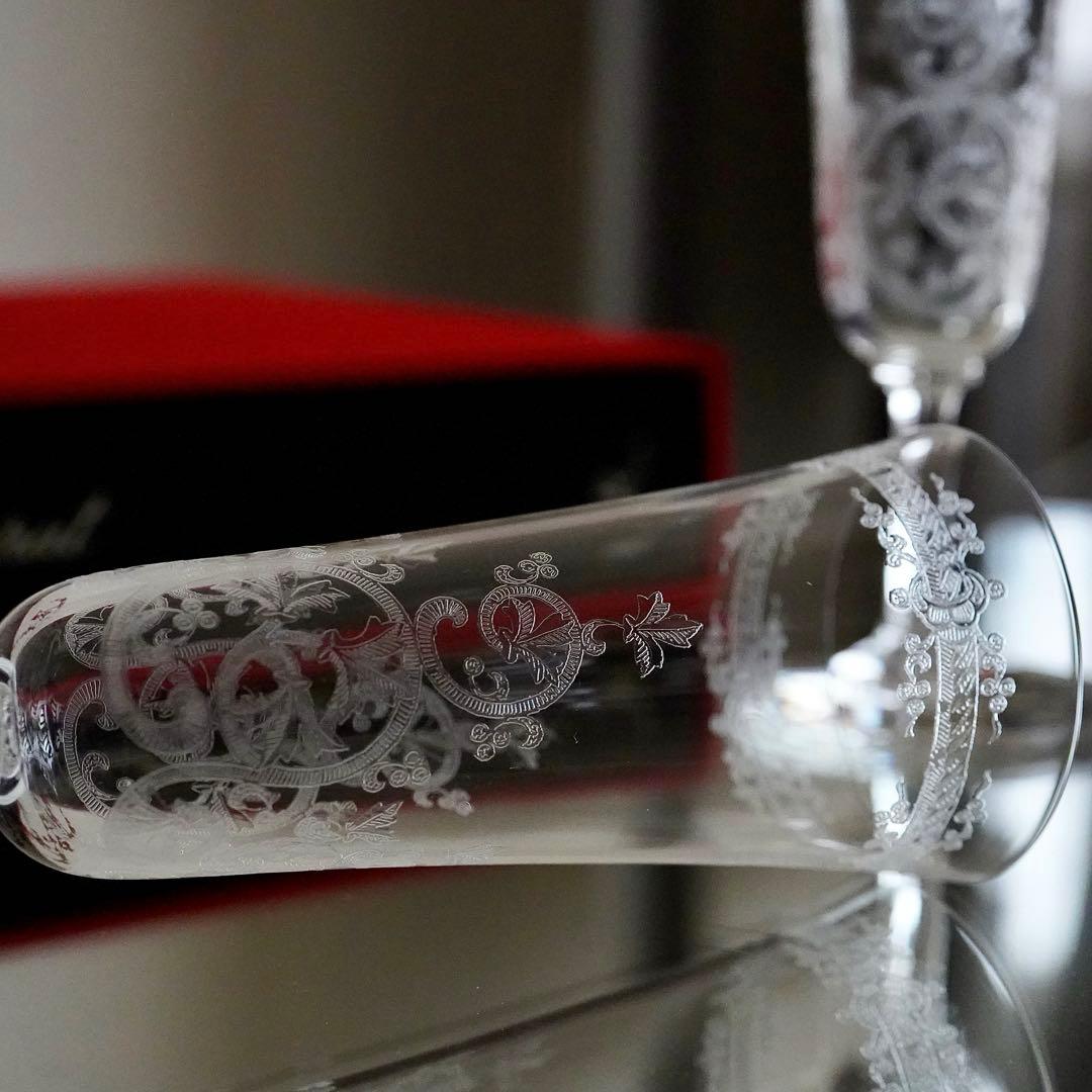 希少☆オールド バカラ ラファイエット☆シャンパンフルート グラス