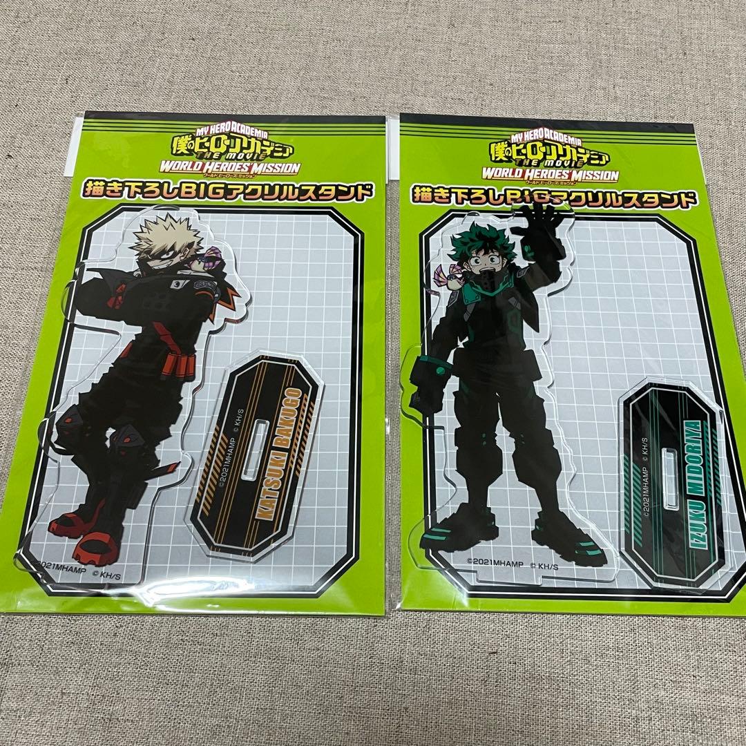 ヒロアカ タワレコカフェ BIGアクリルスタンド 緑谷出久 爆豪勝己 ピノ