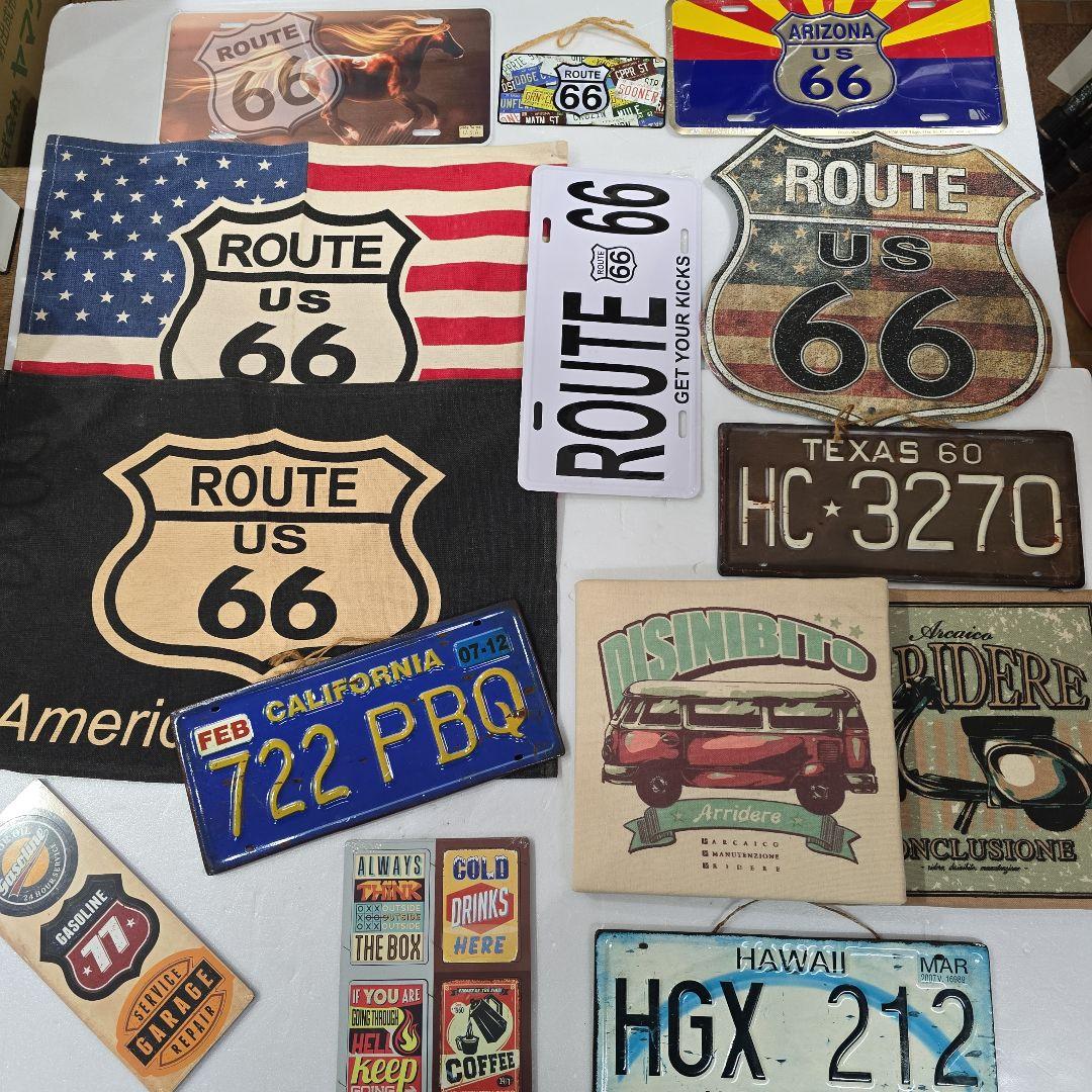 MT697　インテリア　ルート66　ハワイ　カリフォルニア　テキサス　アリゾナ アメリカン レトロ 昔のルート66 ウッドサイン （ルート66