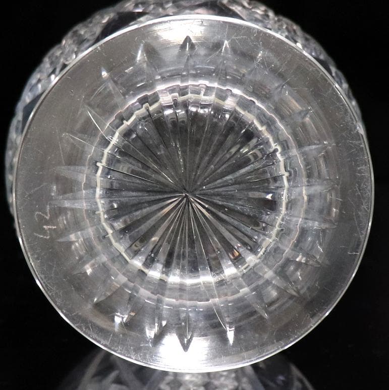 オールド・バカラ 希少廃盤 エプロン 大型デカンタ 40cm 切子