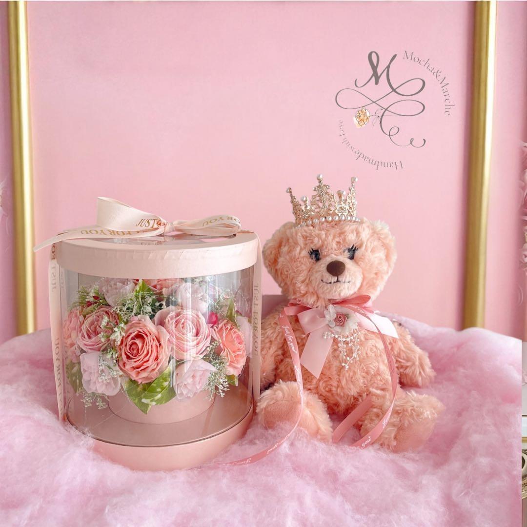 みるきぃまま クラウンベアとピンクローズのクリスマスギフトセット Lumiere Cubes Mimi アクリル積み木 26ピース | Bellevie Enfant