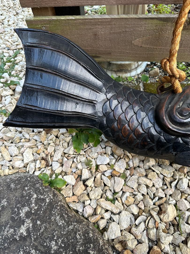 囲炉裏 自在鉤 木彫り 魚(鯉) - メルカリ