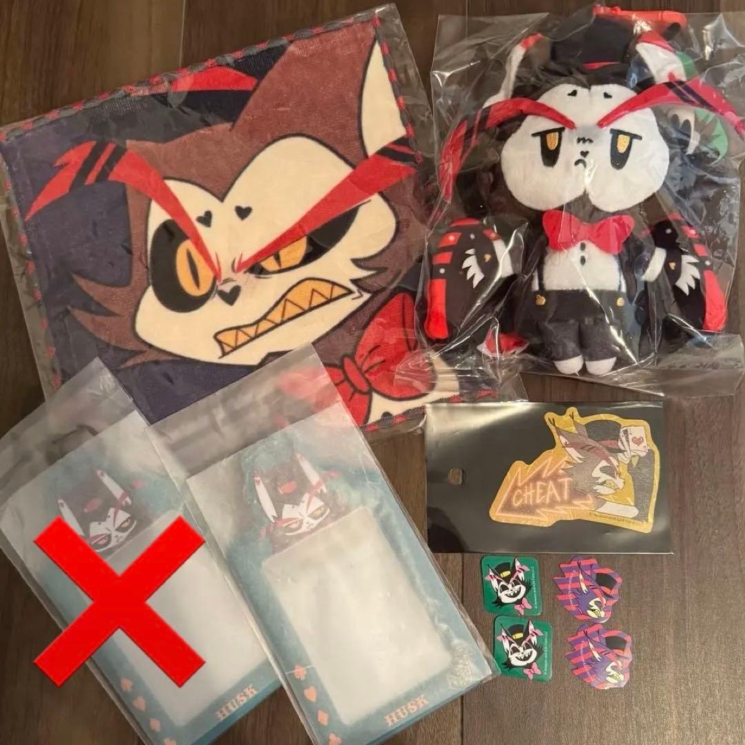 ハズビンホテル ハスクセット　ファニーフェイスなハンドタオル　おすわりマスコット ハズビンホテル ハスクセット ファニーフェイスなハンドタオル