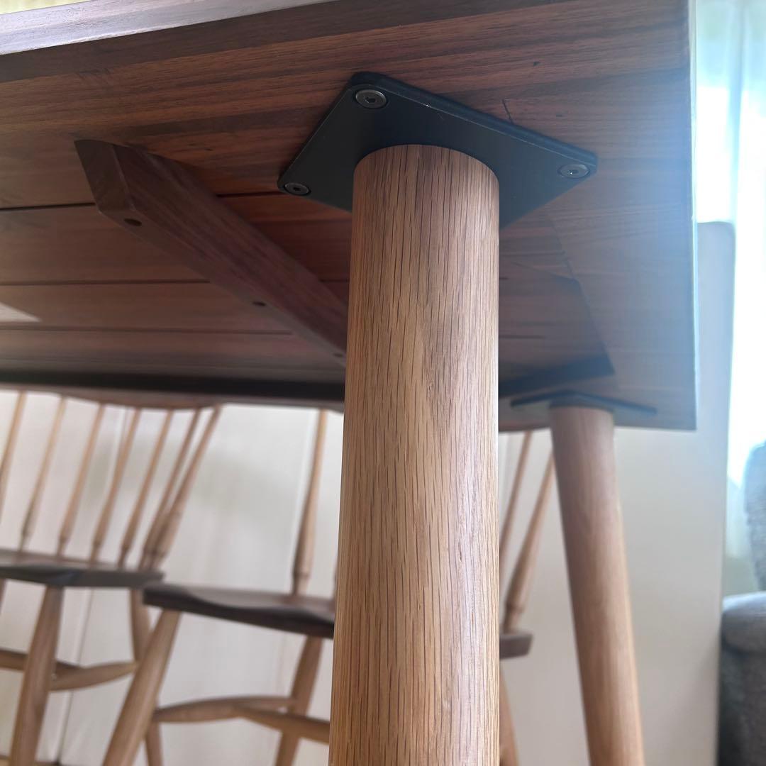 ダイニングテーブル ウォールナット無垢 オーク無垢 幅150 ビッグ