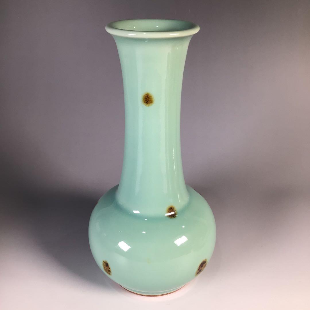 M146 皆具 『平安祥堂造』『飛青磁』『水指 建水 蓋置 杓立』 共箱