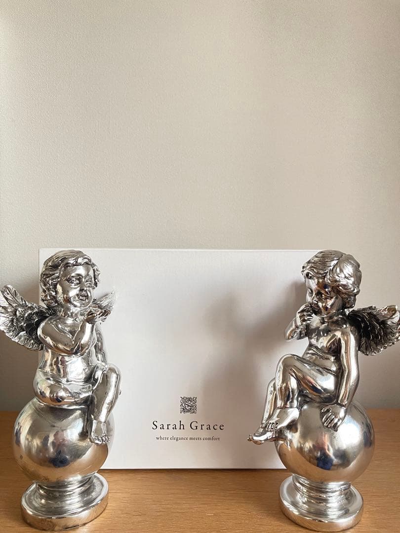 【値下げ】サラグレース Lene Bjerre 天使 シルバー 置物 北欧雑貨 Lene BjerreラビットLinaグレー ｜北欧雑貨 サラグレース