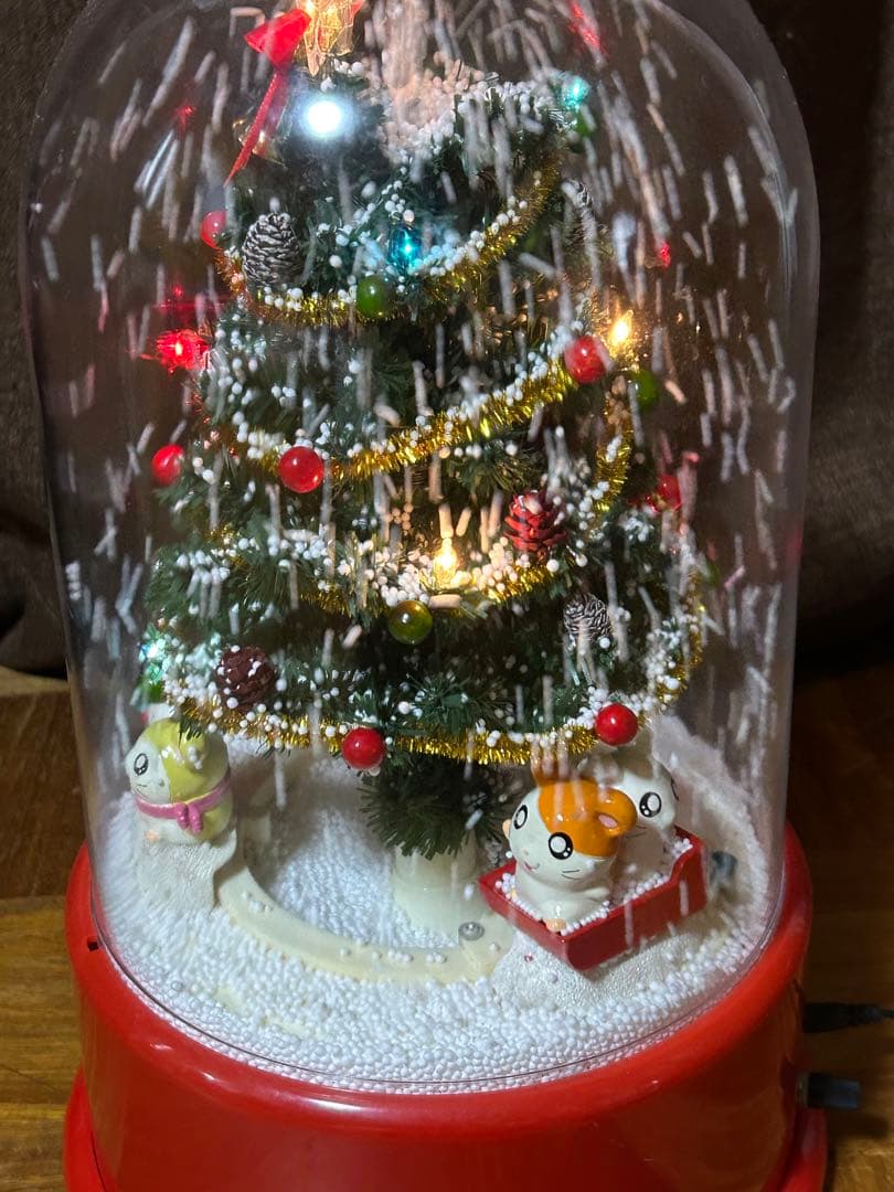 動作確認済】とっとこハム太郎・スノードーム 雪ふるツリー クリスマス