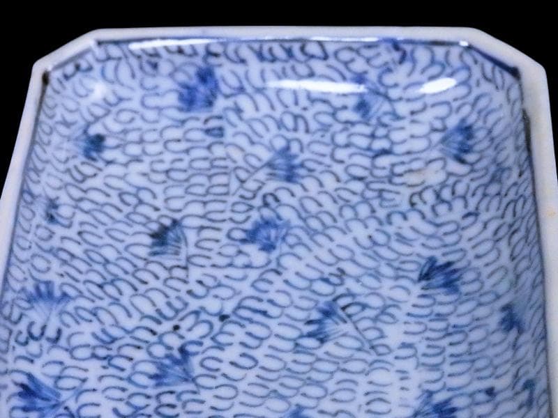 古伊万里 染付 微塵唐草の図 角皿 豆皿 E532AS-fbte - メルカリ