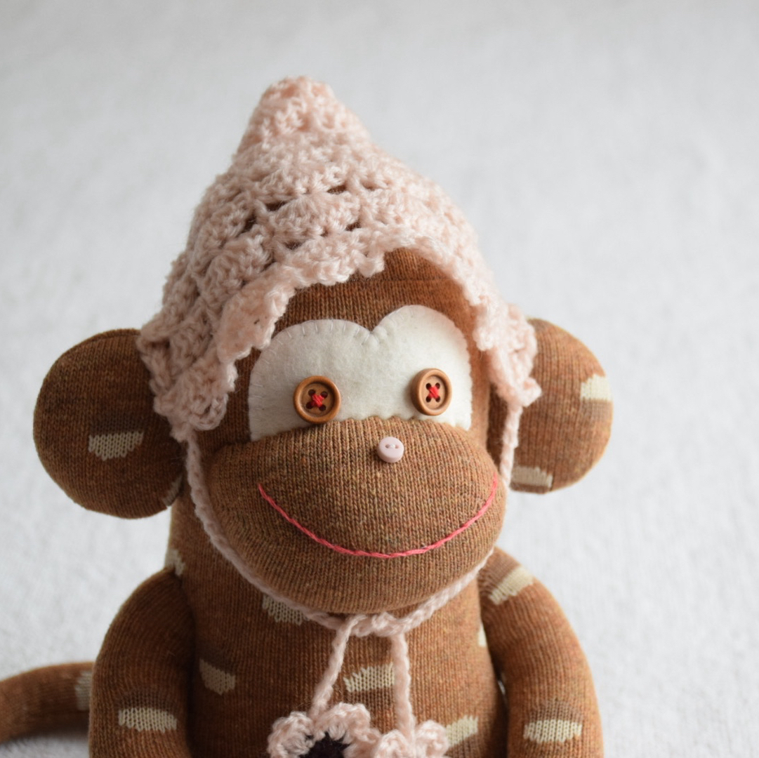 ソックモンキー 小サイズ 赤×ネップ入りソックス - yamamomo'S GALLERY