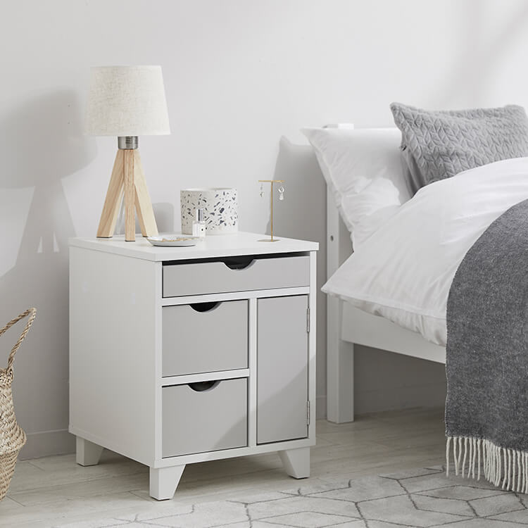 幅39]ドレッサー一体型収納 コンパクト 北欧風 2トーンカラーデザイン