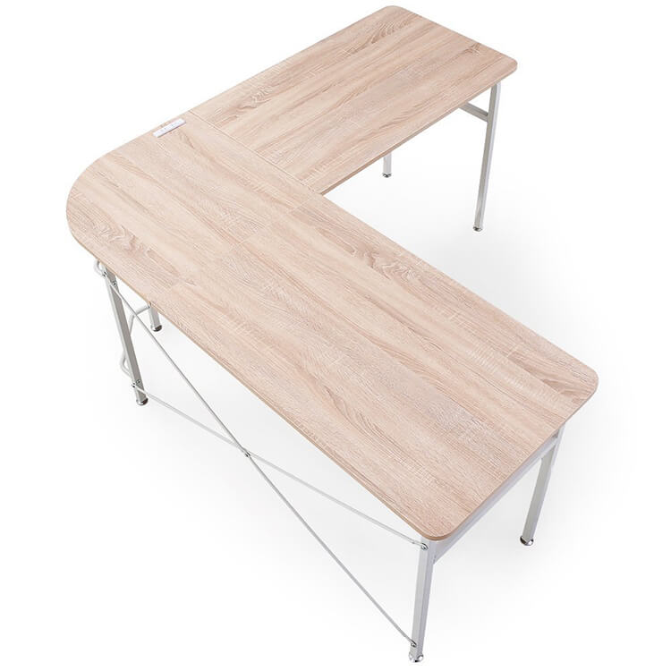 おしゃれな木製L字型デスク(ウォルナット/オーク)コンセント2口付き