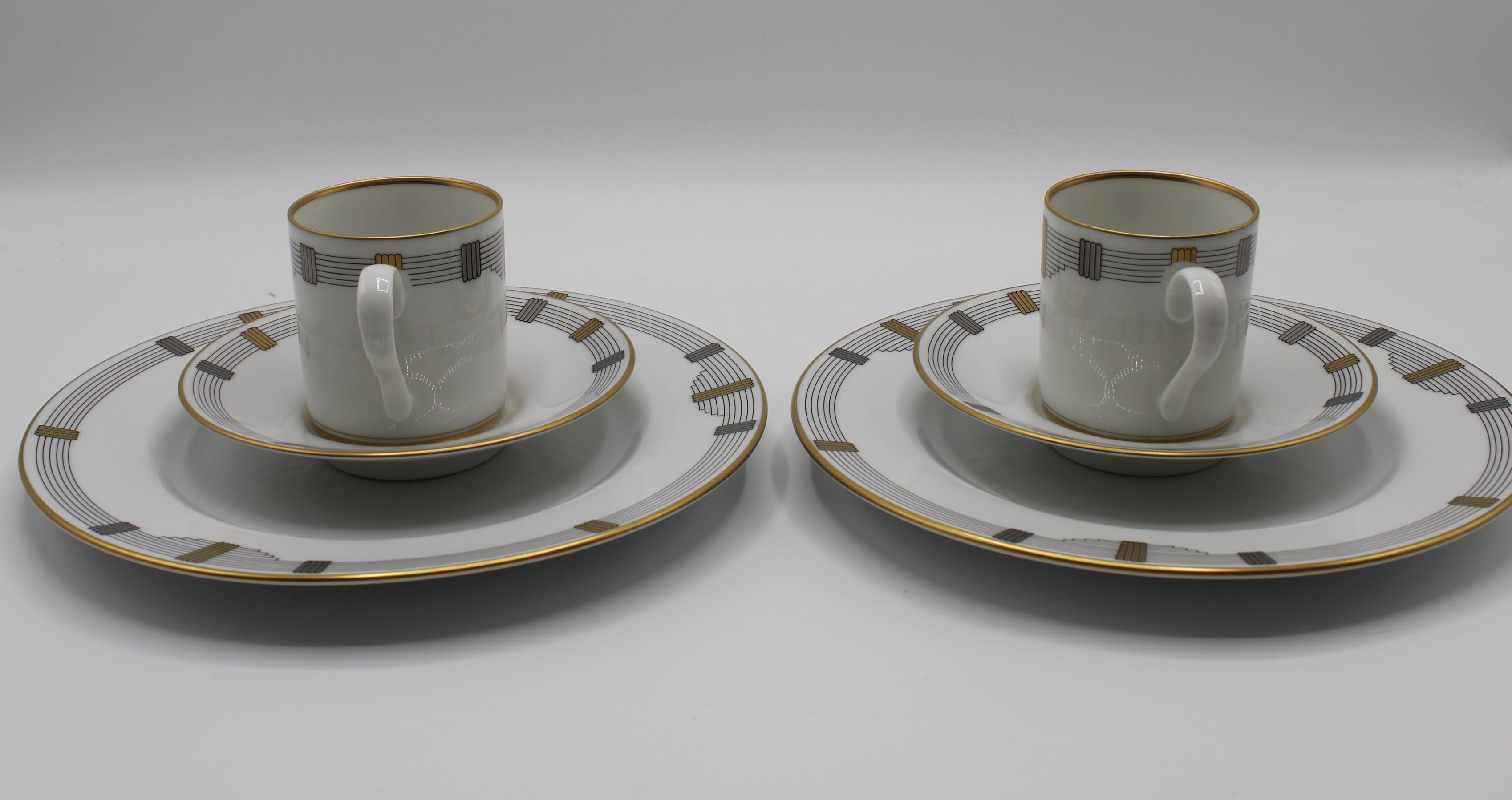Christian Dior Godron Gaudron Demitasse Porcelain Set