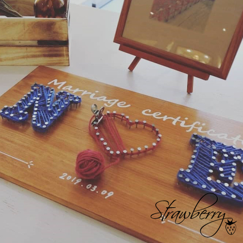 ゲストと2人の想いを紡ぐ参加型演出♡『ストリングアートセレモニー