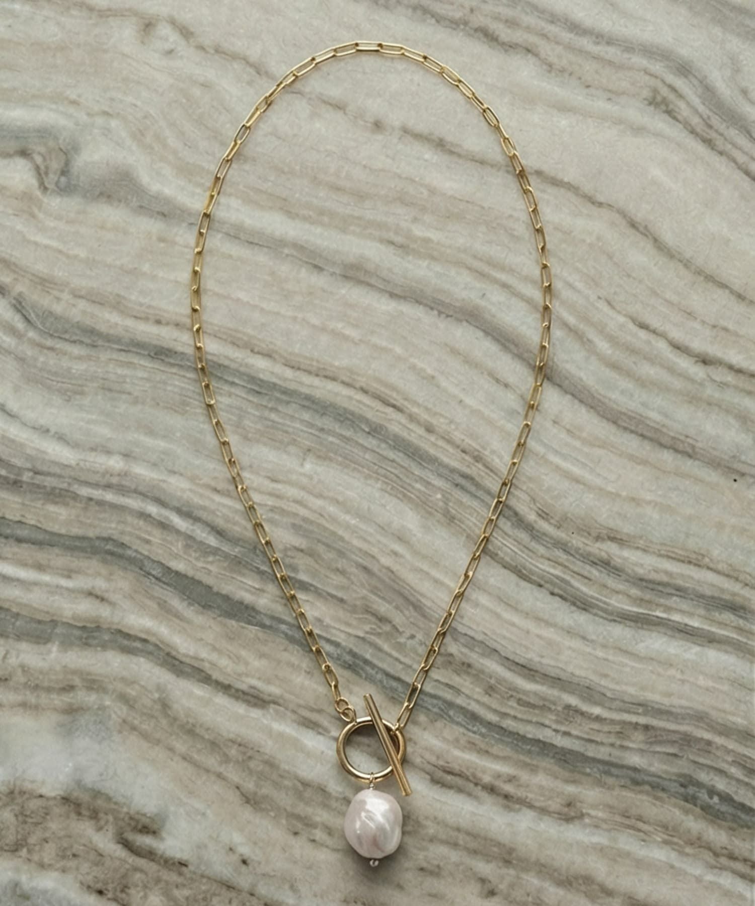 DELI by】バロックパール・ミニマルチェーンネックレス | おしゃれな